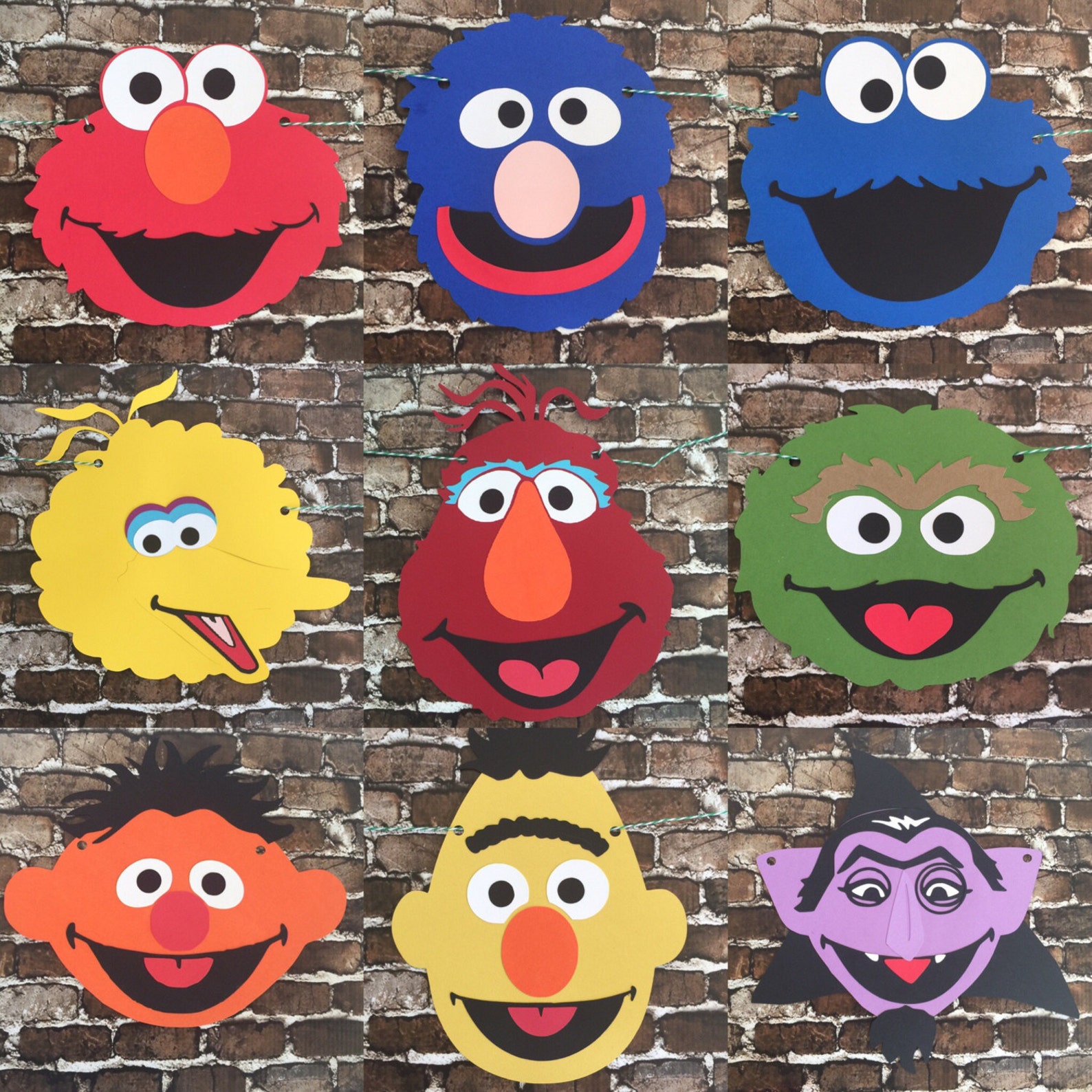sesame street happy birthday banner you can choose your etsy