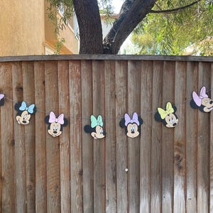 Pastel Minnie Mouse inspired Banner, Minnie Bowtique inspired banner, Minnie Mouse Birthday, Mickey Mouse Clubhouse