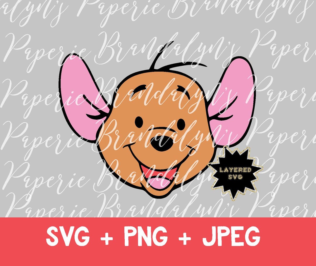 Roo Face SVG PNG JPEG, Cut File Winnie the Pooh - Etsy