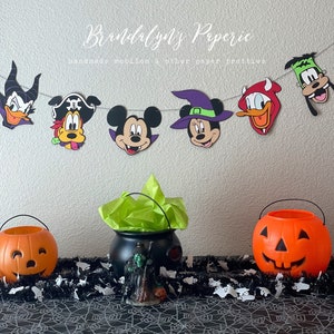 Halloween Mickey and Minnie Mouse Banner: Clubhouse Inspired Party Decor