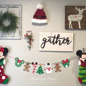 Mickey inspired Christmas Banner, Mickey inspired Holiday banner, Christmas Banner image 6