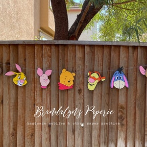 Pooh and friends inspired banner, Winnie the Pooh banner, Pooh Bear Banner