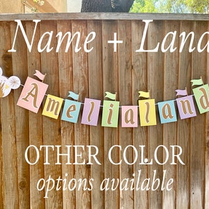Name + LAND Mickey Disneyland inspired Banner, Mickey birthday banner, Minnie birthday banner