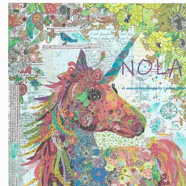 Nola A Unicorn Quilting Pattern by Laura Heine from Fiberworks