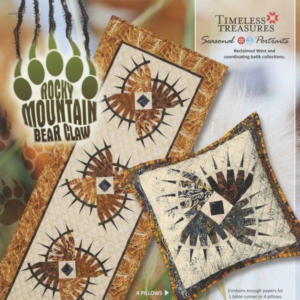 Rocky Mountain Bear Claw Table runner Quilting Pattern by Judy Niemeyer
