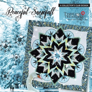 Peaceful Snowfall Queen size Paper Pieced Quilting Pattern by Judy Niemeyer NEW 2021