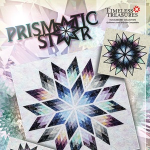 Prismatic Star Foundation Paper Pieced Quilt Pattern by Judy Niemeyer New colorway for 2023
