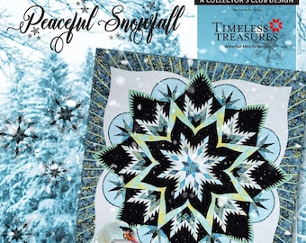 Peaceful Snowfall Queen size Paper Pieced Quilting Pattern by Judy Niemeyer NEW 2021