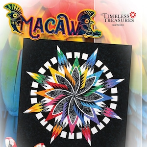 Macaw Paper Pieced Quilting Pattern by Judy Niemeyer
