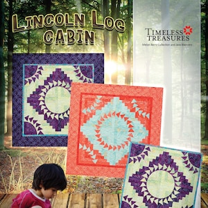 Lincoln Log Cabin Paper Piecing Quilting Table Topper Pattern by Judy Niemeyer