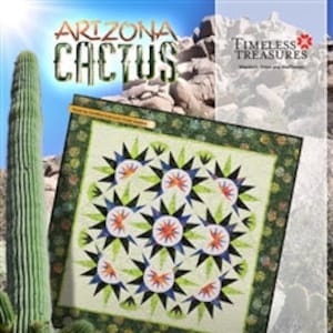 Arizona Cactus Table Topper Paper Piecing Pattern by Judy Niemeyer