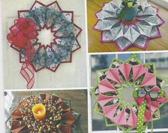 Fold N Stitch Wreath Pattern by Poor House Quilt Designs