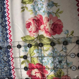 Fabric Navy Floral Stripe From the Spellbound Collection by Windham and ...
