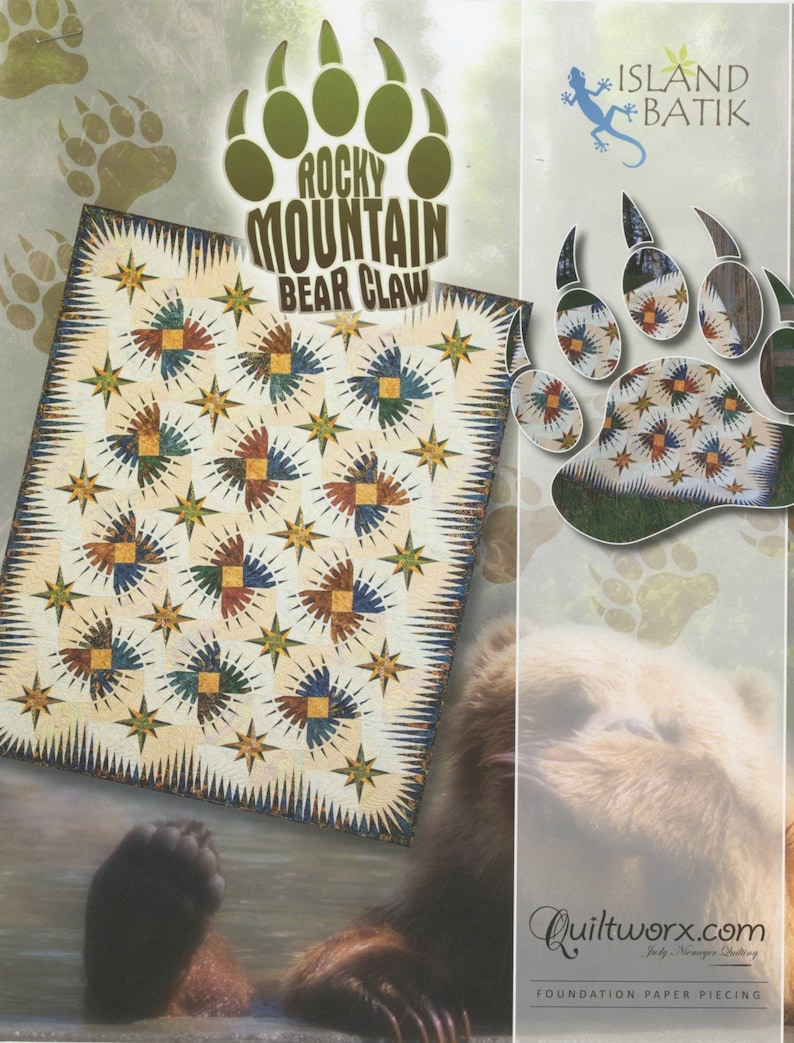Rocky Mountain Bear Claw Paper Piecing Quilting Pattern by Judy Niemeyer