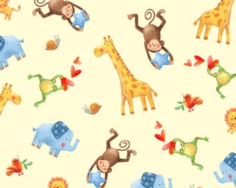 Fabric We Ones Jungle Animals  for Children