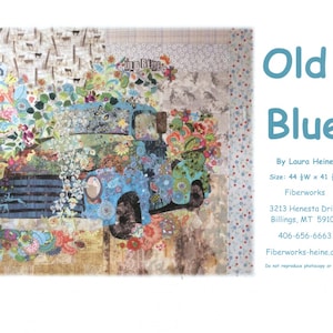 Old Blue Vintage Truck Quilting Pattern by Laura Heine from Fiberworks