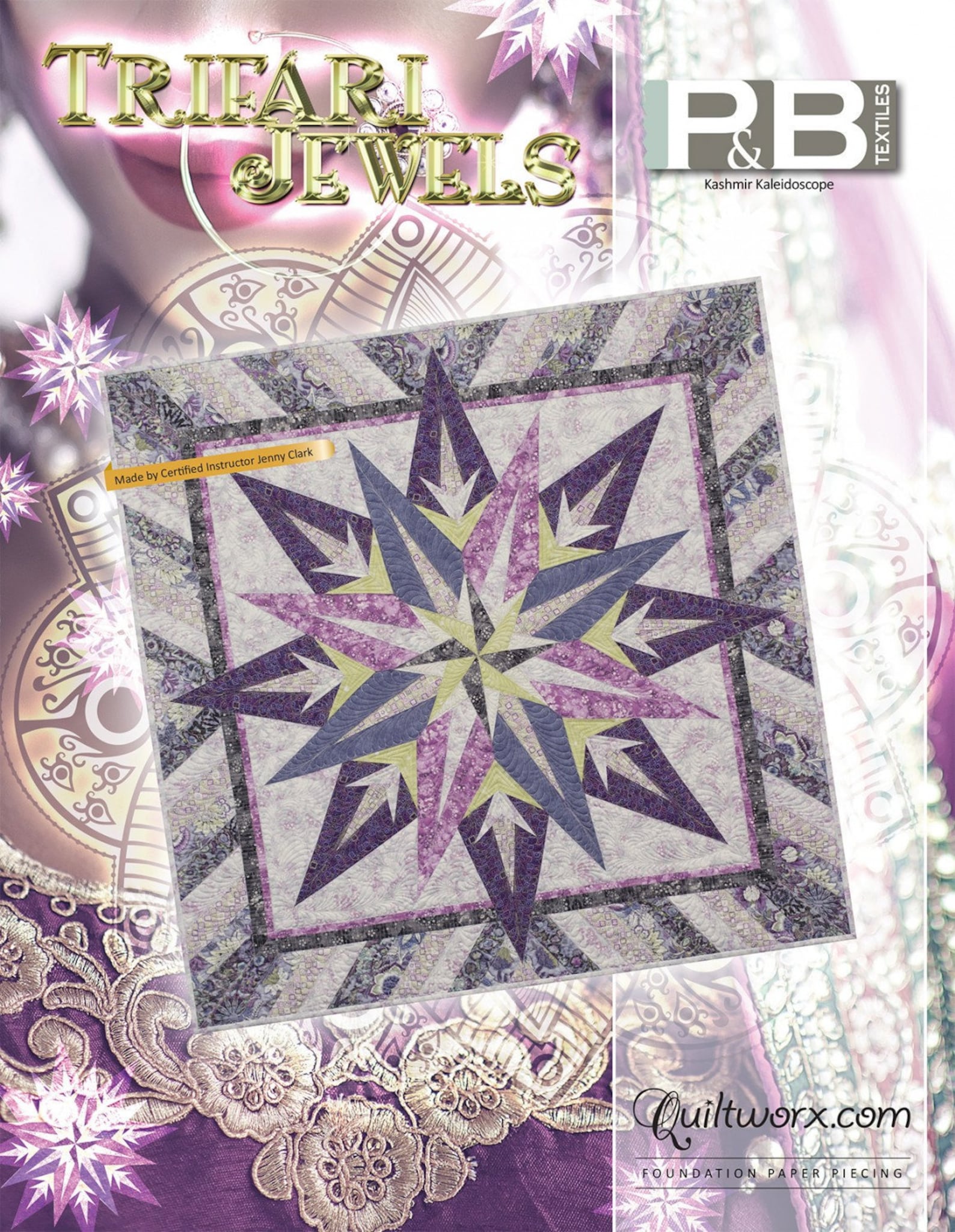 Trifari Jewels Foundation Paper Piecing Quilt Pattern by Judy Niemeyer ...