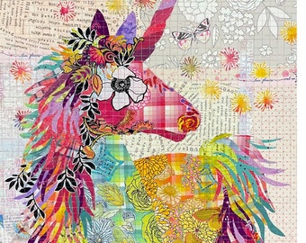 Mini Unicorn Quilting Pattern by Laura Heine from Fiberworks