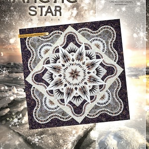 Arctic Star size 99 x 99 Paper Pieced Quilting Pattern by Judy Niemeyer New 2023