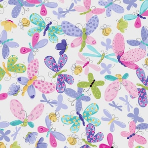 Fabric Susybee Flutter Bye Backing for Children