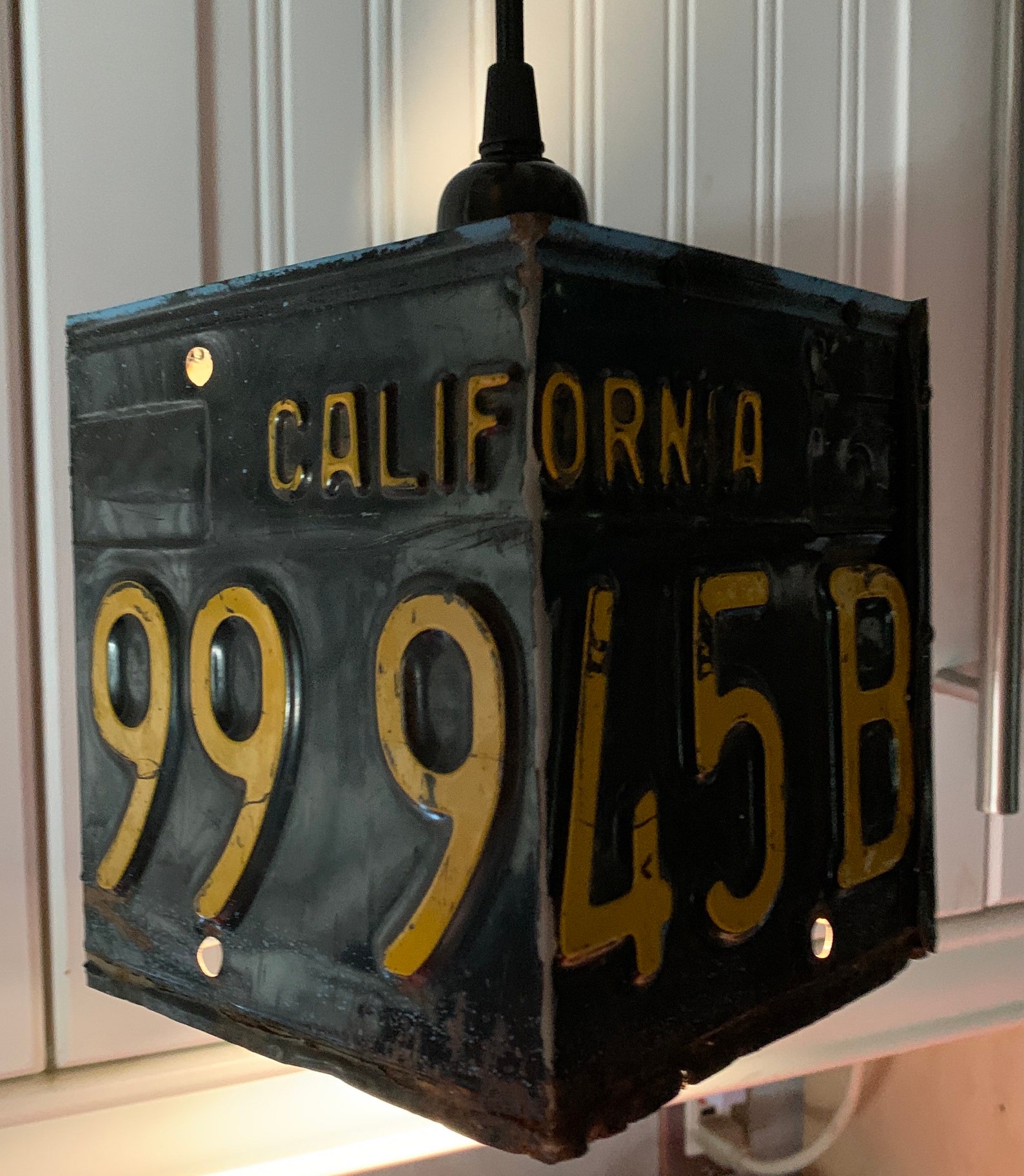 Vintage license plate light pendant or lamp shade Etsy
