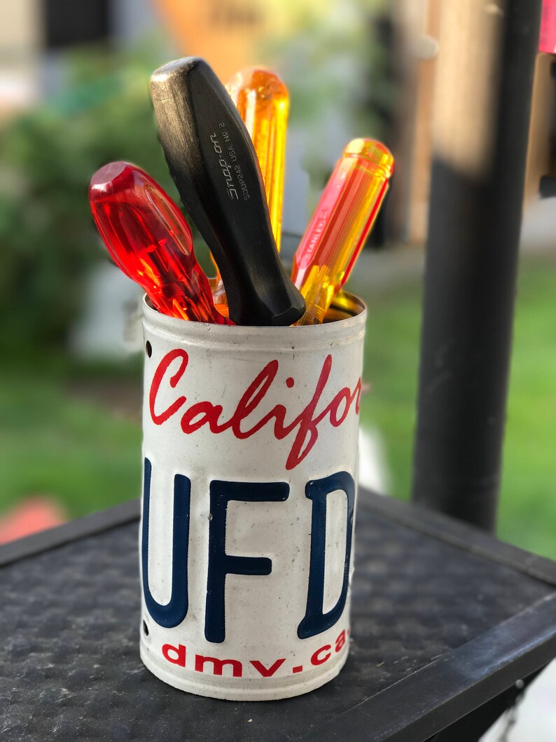 Unique pencil holder pencil box brush/tool holder license Etsy