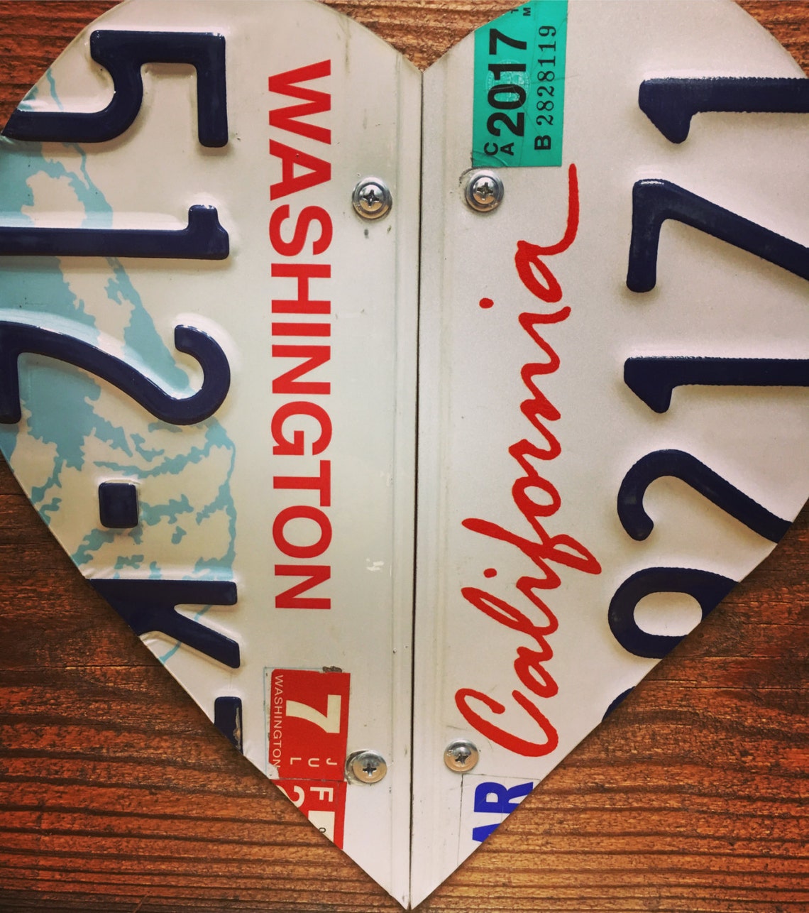 License plate heart unique wedding Valentine anniversary Etsy