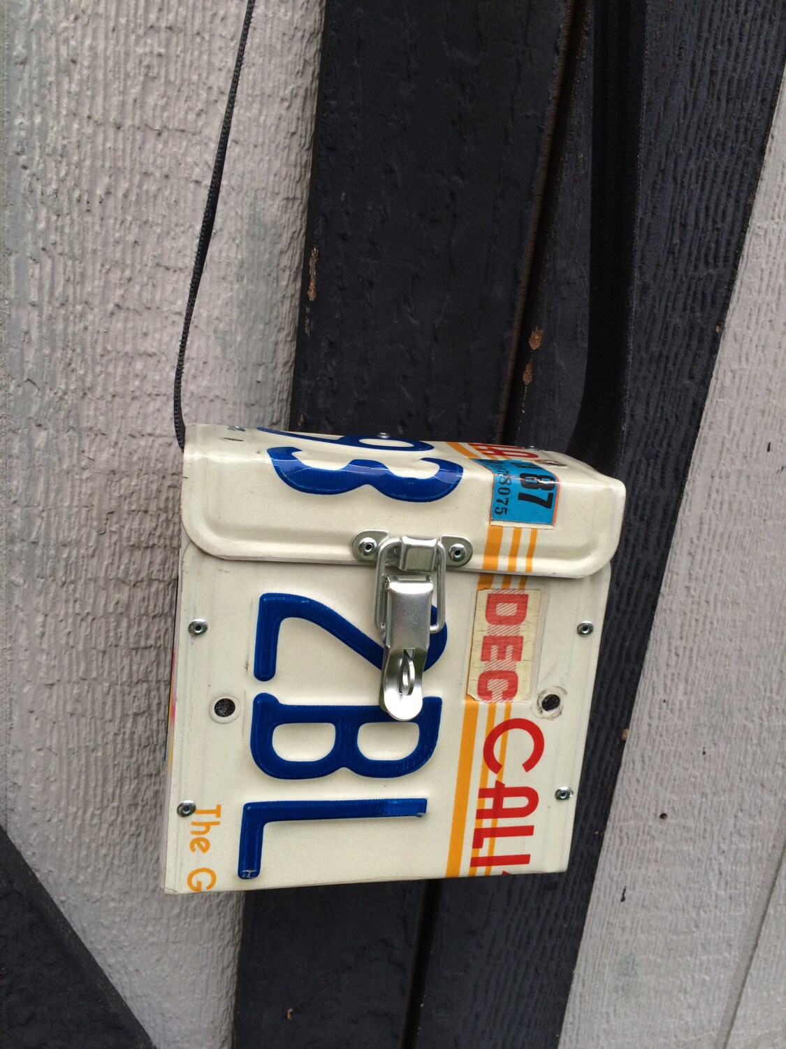 Vintage California license plate purse. Custom made. license Etsy