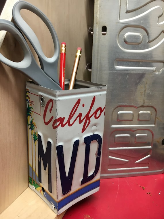 Unique pencil holder pencil box brush/tool holder license Etsy