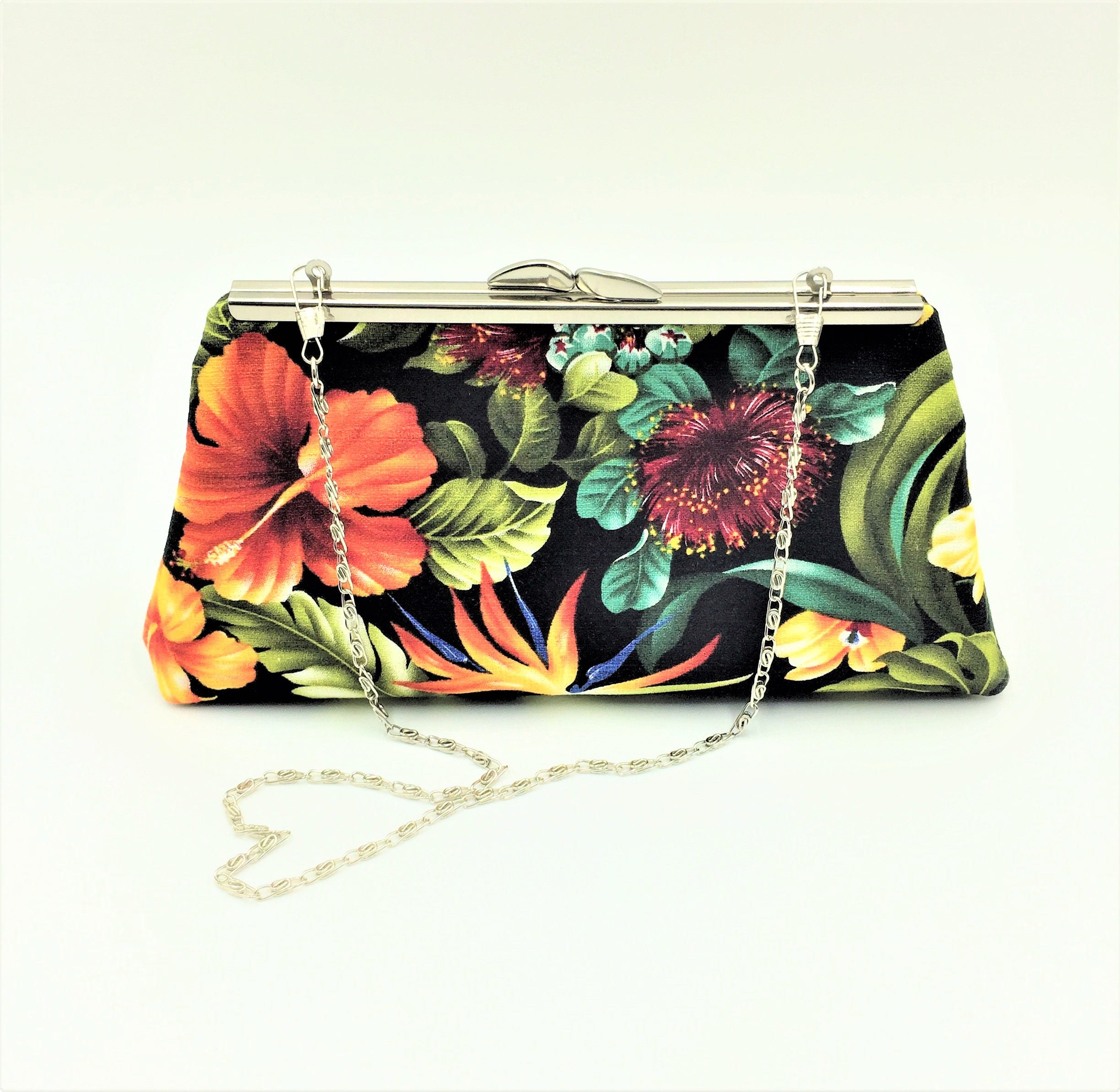 tropical clutch bag