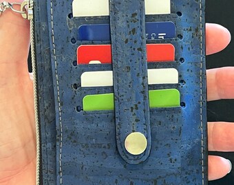 Purse Pal Wallet in Blue Cork