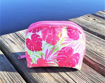 Essential Oil Bag in Bright Monstera Leaf- Small