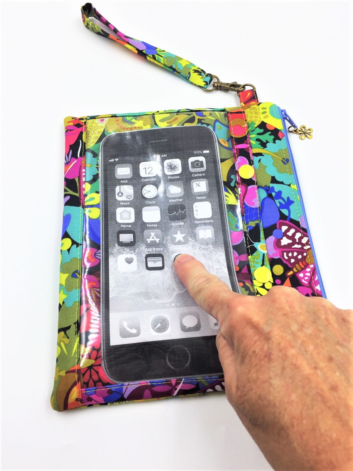 Smartphone Wristlet Cell Phone Clutch Touch Screen Wristlet Etsy