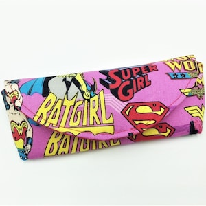 Zippered Glasses Case in DC Comics Girl Power