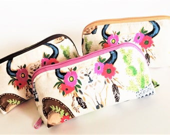 Essential Oil Bag in  Floral Cowgirl- Large