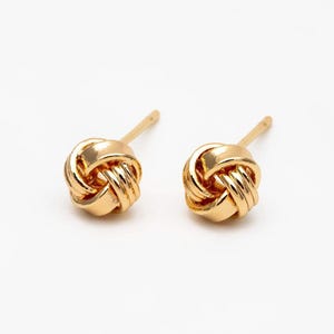 Gold Knot Studs, Love Knot Stud Earrings, Gold Love Knot Earrings, Knot Studs, Gold Studs, Gold Knot Earrings, Friendship Gift, Celtic knot