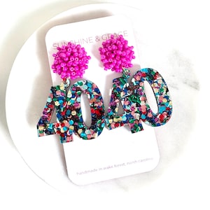 40th Birthday Earrings, 40 Birthday Gift, Milestone Birthday Earrings, Gift for birthday girl, 40th Birthday Gift, 40 and Fabulous
