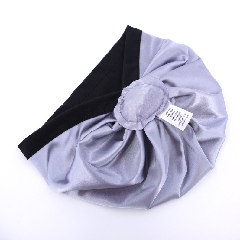 Chapeau Turban doublé en Satin soyeux pour bébés bébés filles garçons Bonnet nouveau-né coton Bonnet petits enfants casquettes de sommeil image 7