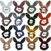 Pick 4 Linen Bow Scrunchies Girls Women Ponytail Elastic Ties Knot Bow Bunny Scrunchie Hair Elastic Bands 