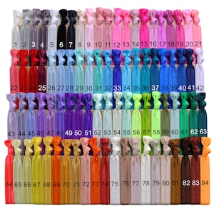 10-100 Stück Haargummi Gummibänder Pferdeschwanz Haargummis FOE Haarseil Kopfband Handgelenkbänder Mädchen Frauen Haar Scrunchy Zubehör U pick color Bild 1