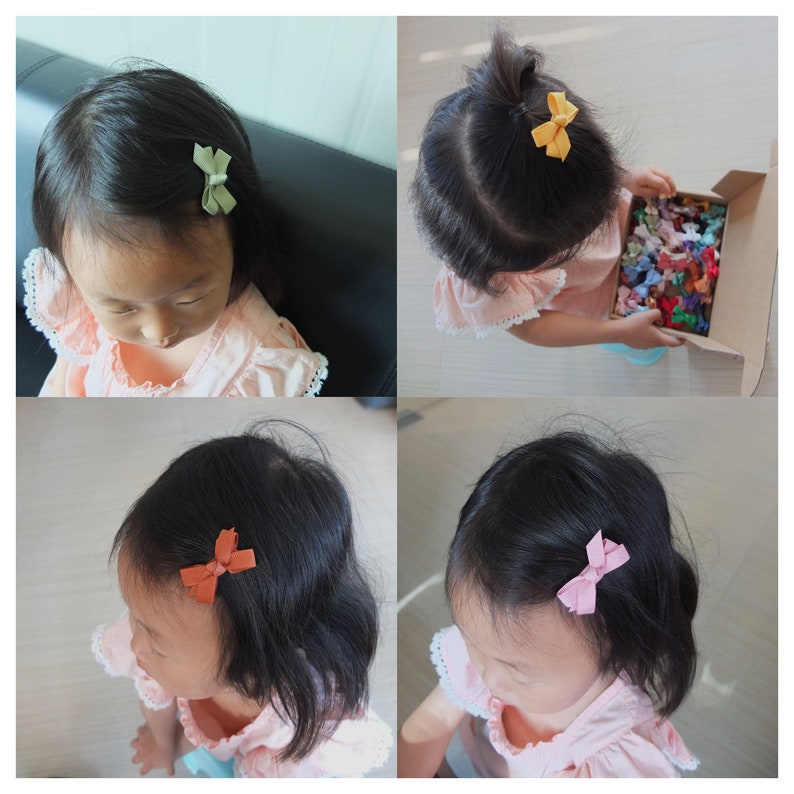 Pick 8 Baby Hair Clips Toddler Tiny Hair Bow Snap Clips Etsy