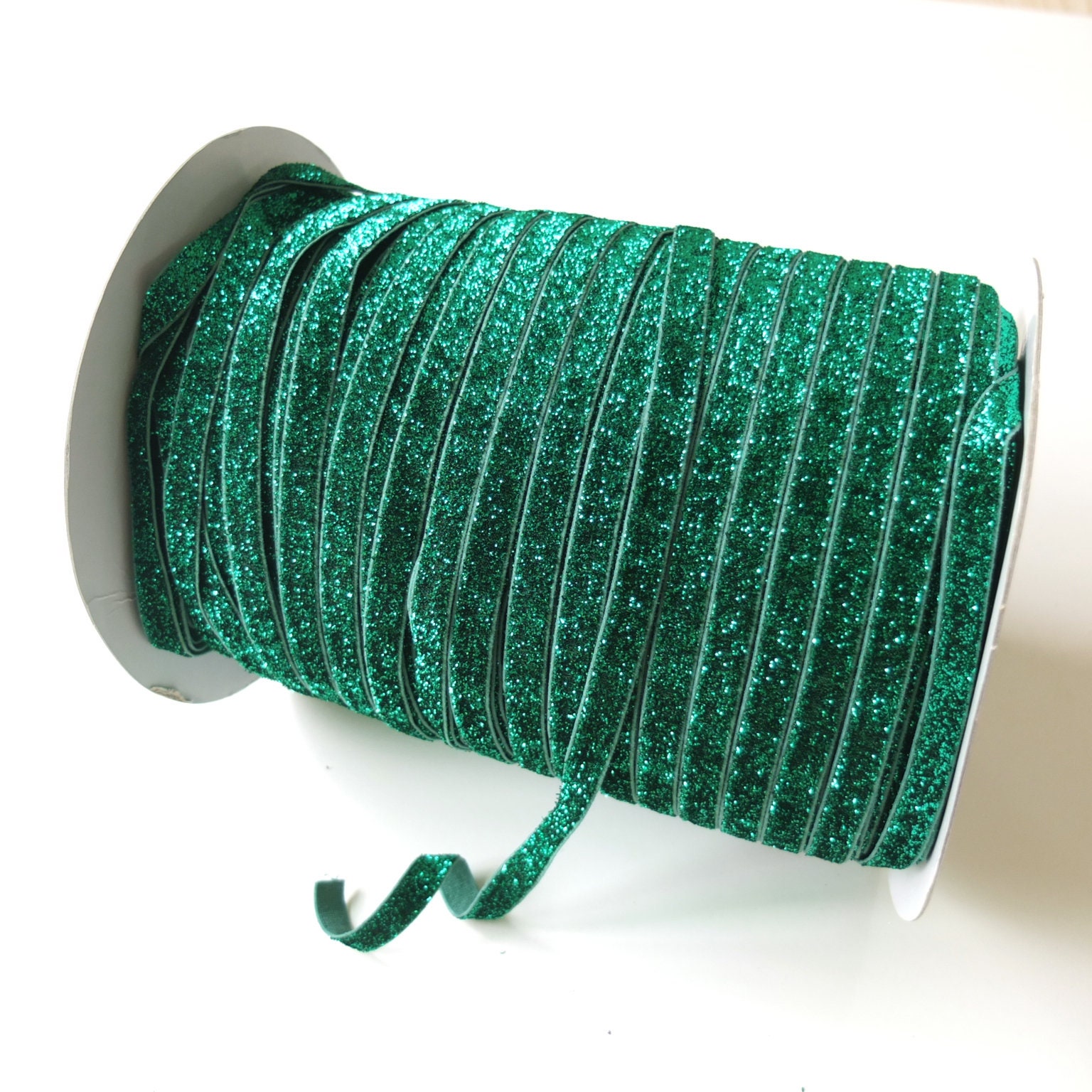 5 Yards Glitter Elastic Bands 3/8 Inch FOE Stretch Velvet Etsy