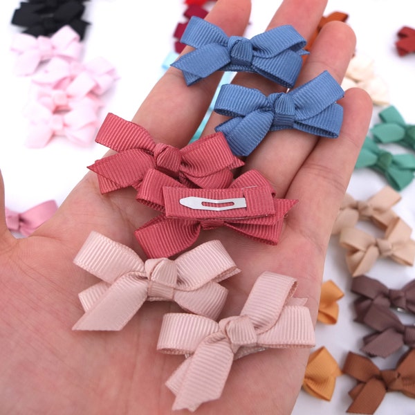 Choisissez 8 épingles à cheveux pour bébé, petite barrette à cheveux avec noeud Boutique, mini noeud, noeud pour bébé fille, noeud pour cheveux, cadeau de baby shower