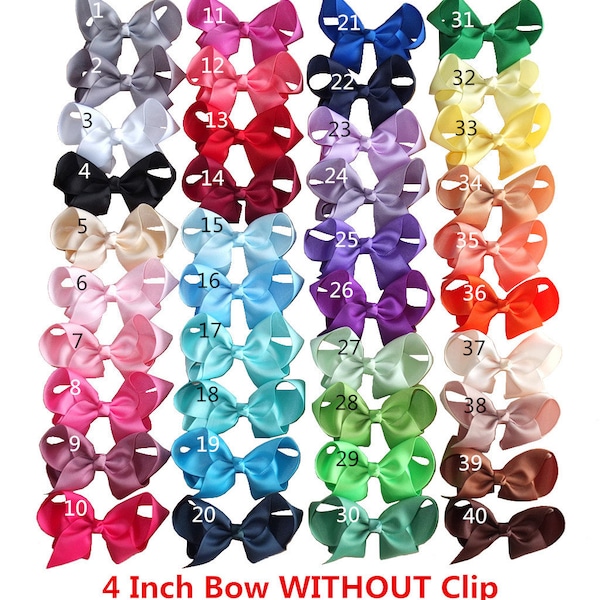 Ensemble de 20-40 pièces!!! Ruban Bows WITHOUT CLIPS 4 » grosgrain bows DIY pour les arcs de cheveux ou les bandeaux Fournisseur d’arc