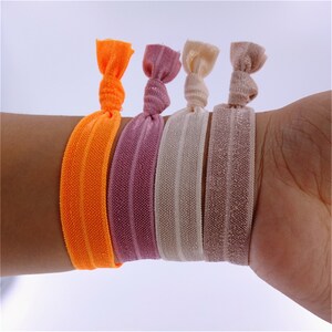 10-100 Stück Haargummi Gummibänder Pferdeschwanz Haargummis FOE Haarseil Kopfband Handgelenkbänder Mädchen Frauen Haar Scrunchy Zubehör U pick color Bild 4