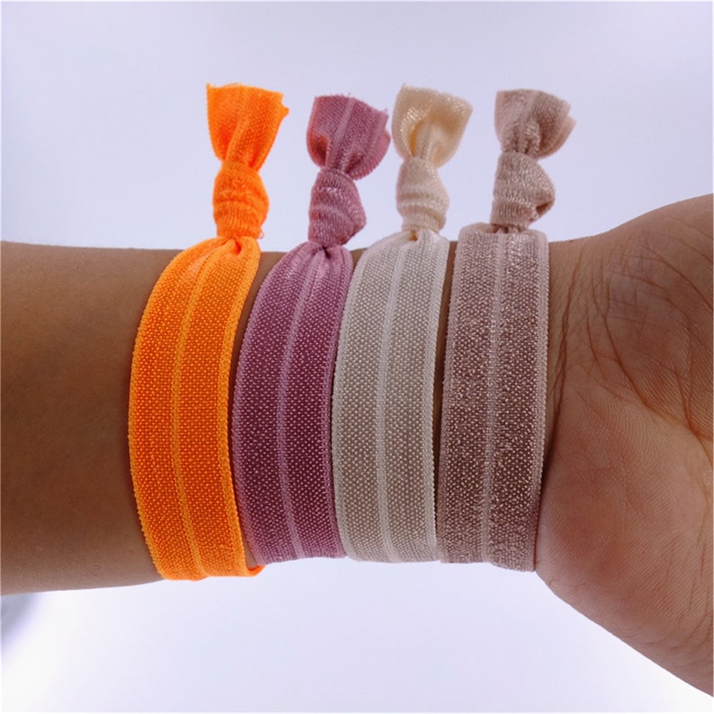 10-100 Stück Haargummi Gummibänder Pferdeschwanz Haargummis FOE Haarseil Kopfband Handgelenkbänder Mädchen Frauen Haar Scrunchy Zubehör U pick color Bild 4