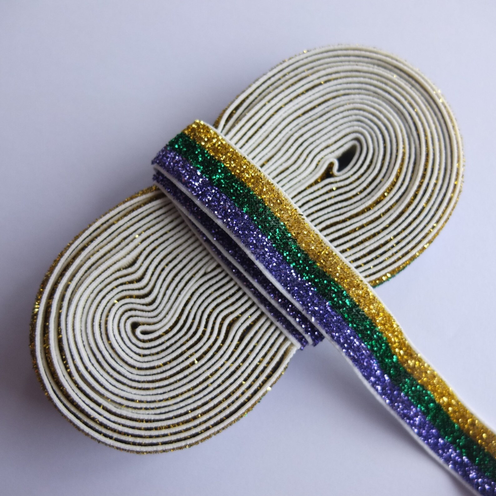 5 Yards Striped Glitter Elastic Bands 5/8'' Sewing Etsy