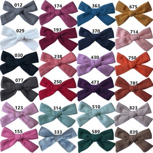 Pick 6 Cotton Linen Fabric Bow Nylon Headband Baby Toddler Girls Piggy Tail Hair Clips Knot Bow Hairbands Hairgrips Hair Accessories