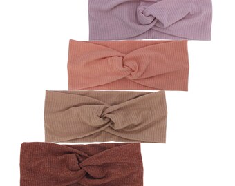 Pick 4 Cotton Ribbed Headbands Baby Girls Headbands Women Turban Twist Headband Hairband