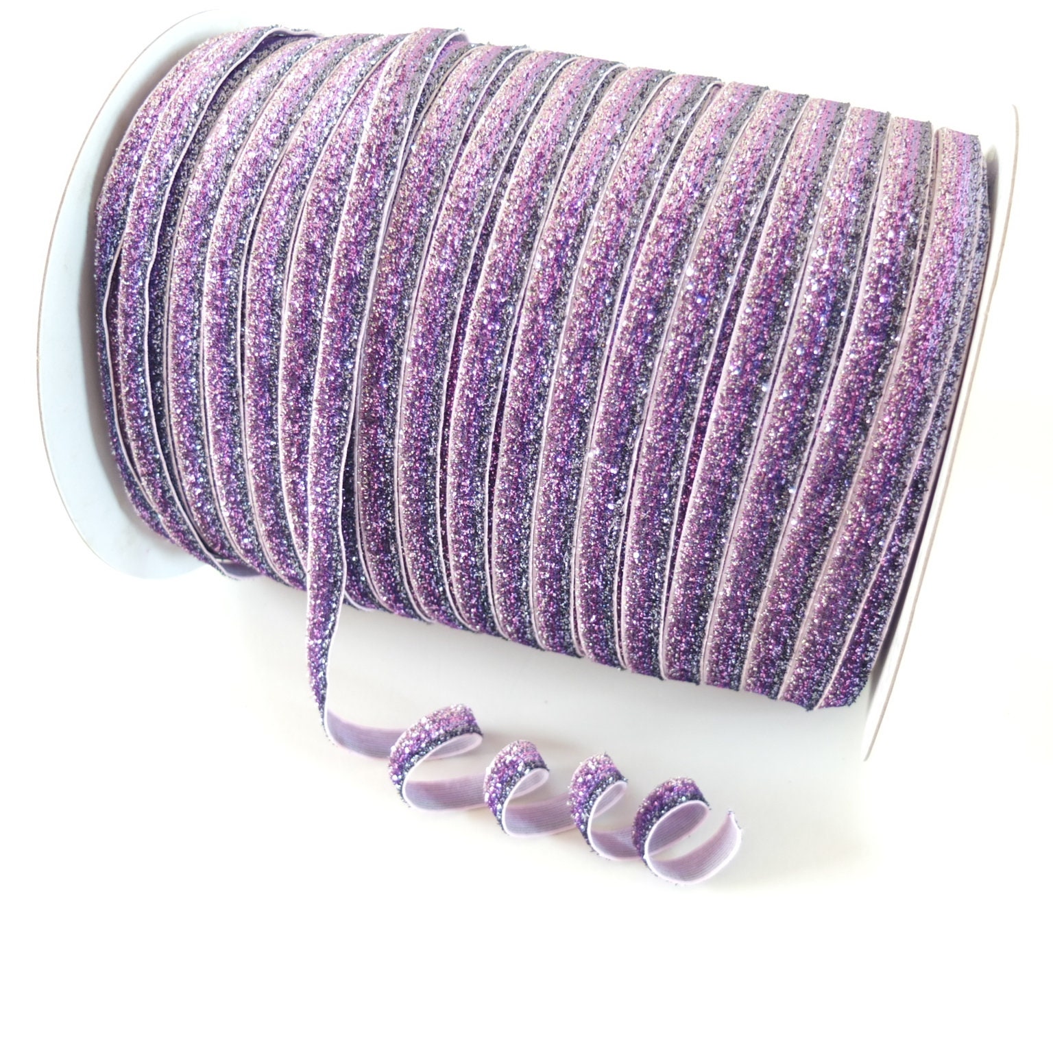 5 Yards Glitter Elastic Bands 3/8 Inch FOE Stretch Velvet Etsy